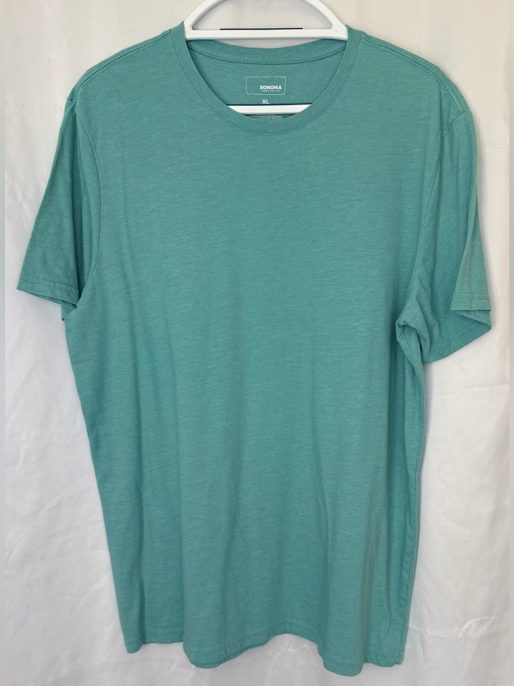 Sonoma Men's Aqua Crew Neck Short Sleeve Tee